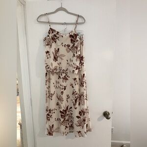 Abercrombie and Fitch Brown Floral Print Skirt and Cami Set. Size M.